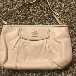 Ivory cream Coach wristlet